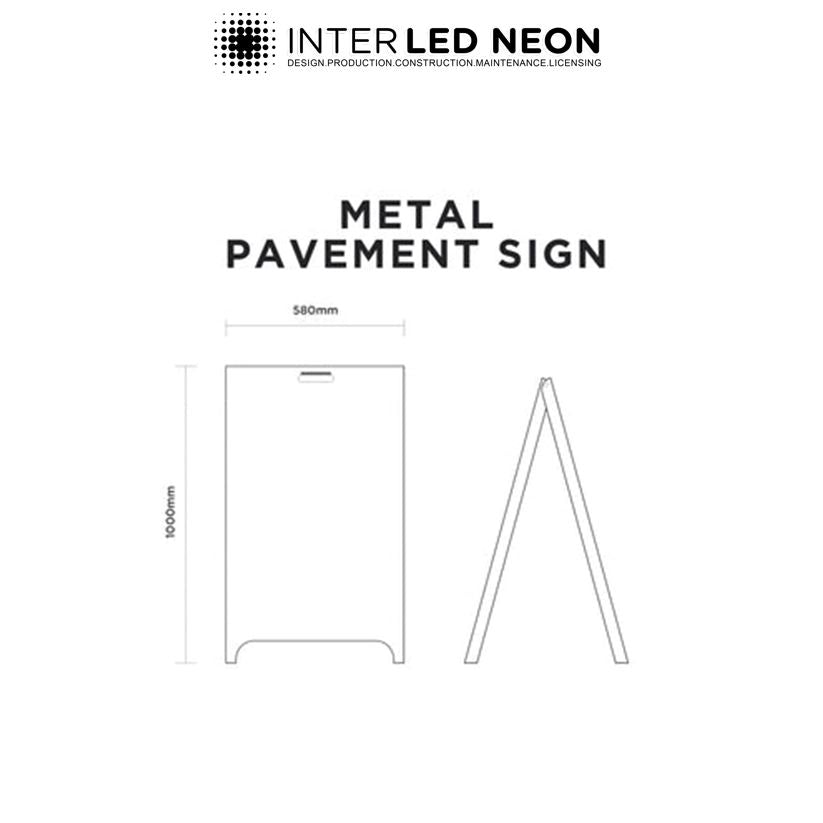 The Fitzrovia' - Metal Pavement Sign