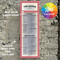 The Streatham' - Branded Exterior Menu Box - Any Colour! (2x A4 Portrait)