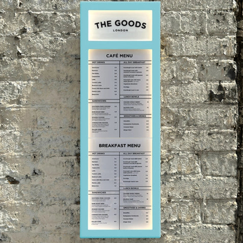 The Streatham' - Branded Exterior Menu Box - Any Colour! (2x A4 Portrait)