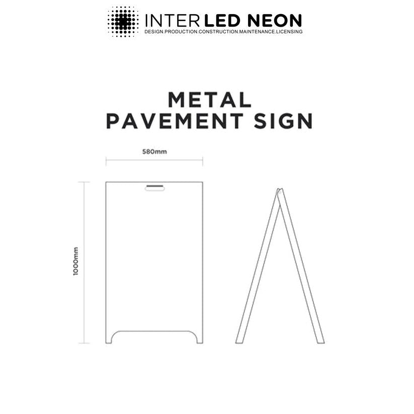 The Fitzrovia' - Metal Pavement Sign (Any Colour)