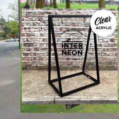 The Wandsworth' - Clear Acrylic 'A' frame Pavement Sign