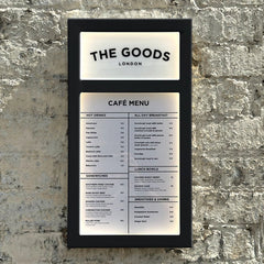 The Streatham' - Branded Black Exterior Menu Box (2x A4 Portrait)