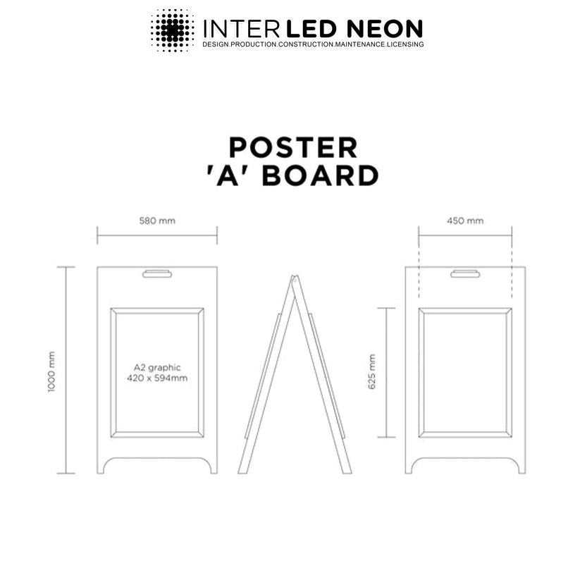 The Holborn' - 'A' board Sign Poster (White)
