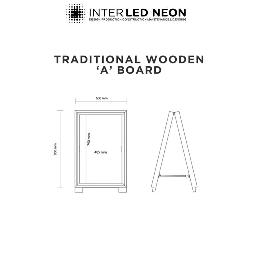 The Whitechapel' - Wooden 'A' board Sign Hand Painted Traditional (Farrow & Ball) Regular price