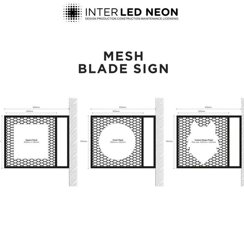 The Barbican' - Industrial Mesh Blade Sign