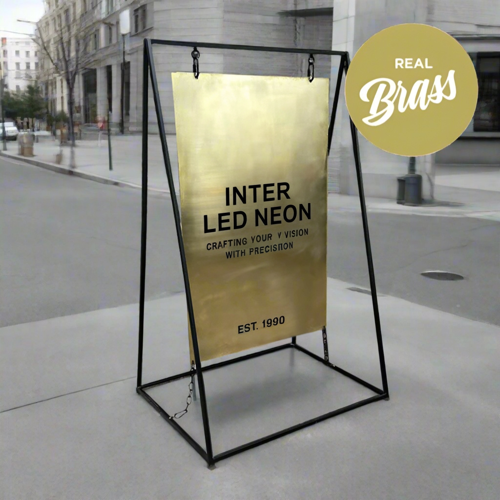 The Spitalfields' - Brass A Board Sign