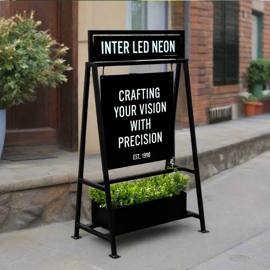 The Piccadilly' - 'A' board Sign Planter (White)