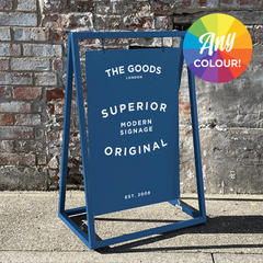 The Soho' - A Board Sign Metal 'A' frame with swinging panel (Any Colour)