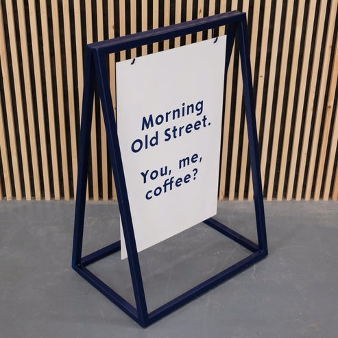 The Soho' - A Board Sign Metal 'A' frame with swinging panel (Any Colour)