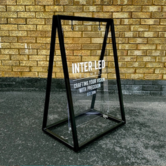 The Wandsworth' - Clear Acrylic 'A' frame Pavement Sign