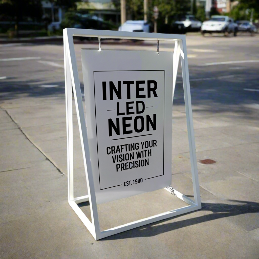 'The Soho' - A Board Sign Metal 'A' frame with swinging panel