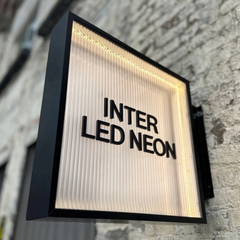 The Canonbury' - Fluted Glass Light Box Sign