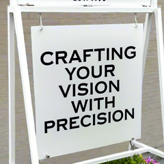 The Piccadilly' - 'A' board Sign Planter (White)